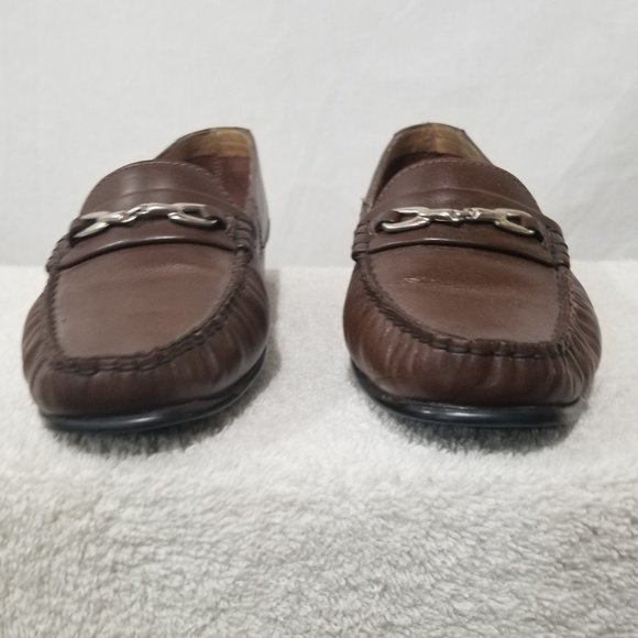 Minelli brown leather moccasin shoes - Picture 4 of 8